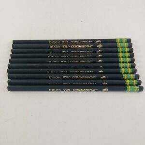 Dixon 22506 Tri-Conderoga Triangular Cedar #2 Pencils Lot Of 10